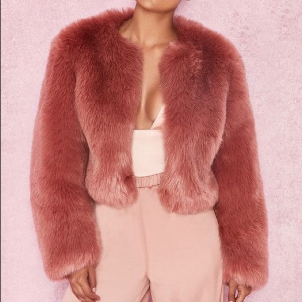 House of CB Kenta faux fur jacket - Picture 4 of 5